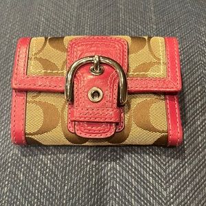 COACH Pink Bifold Wallet